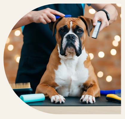 perro en spa para perros